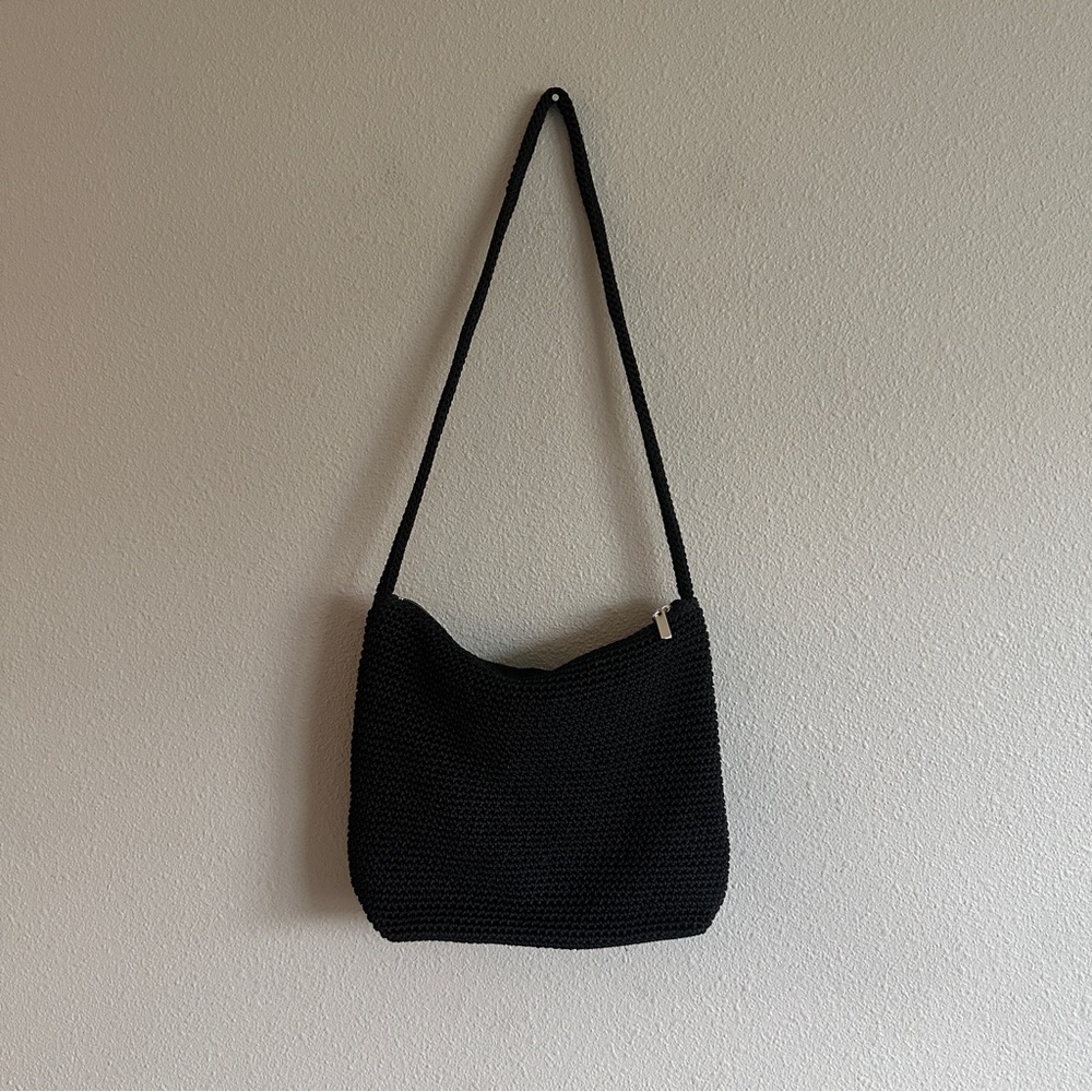 The Sak Black Crochet Shoulder Bag
